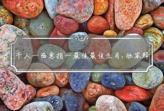 千人一面意指一最佳最佳生肖,独家释义词语解释!