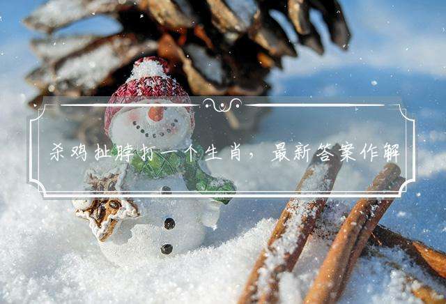 杀鸡扯脖打一个生肖，最新答案作解落实