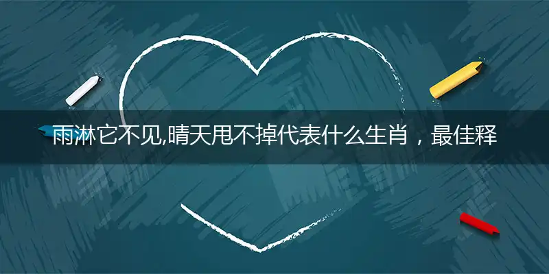 雨淋它不见,晴天甩不掉代表什么生肖，最佳释义解释